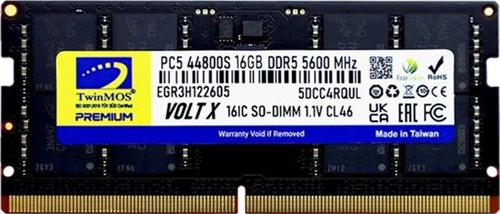 Twinmos Ddr5 16gb 5600mhz Cl46 Tmd516gb5600s46 Notebook Ram