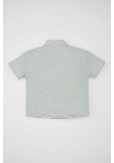 Defacto Erkek Bebek Apaş Yaka Müslin Kısa Kollu Gömlek D1874A524SMBE174 Mavi Defacto Erkek Bebek Apaş Yaka Müslin Kısa Kollu Gömlek D1874A524SMBE174 Mavi