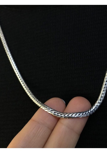 3.5mm İtalyan Bombeli Zincir 925 Gümüş Işıklı Kutuda Sevgiliye Eşe Babaya Hediye Kolye