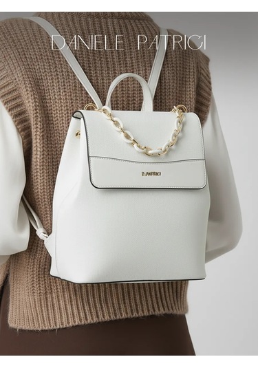Daniele Patrici Şehir A5 Deri Sırt Çantası 210533375 Beyaz