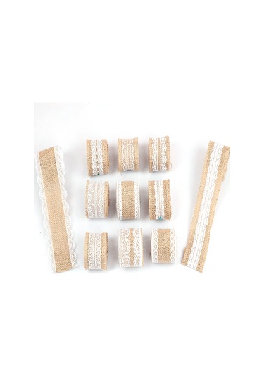 Ranyeek 2m Uzunlukta 5cm Genişlikte Paspas + Pudra Dokulu Dıy El İşleri, Noel, Düğün Dekorasyonları, Geri Stili Süs Malzemesi - G Modeli