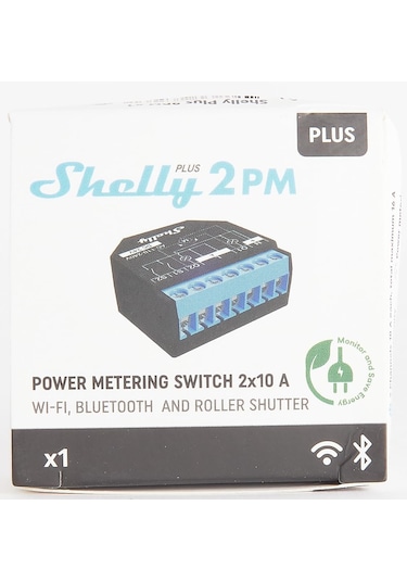 Shelly Plus 2pm Wi-fi Ve Bluetooth 2 Kanallı Akıllı Röle Anahta