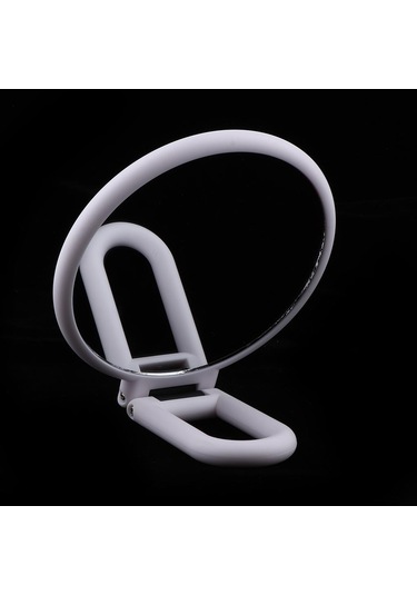 Suntek Yuvarlak El Çift Taraflı Makyaj Aynası Büyüteç Ayna Beyaz