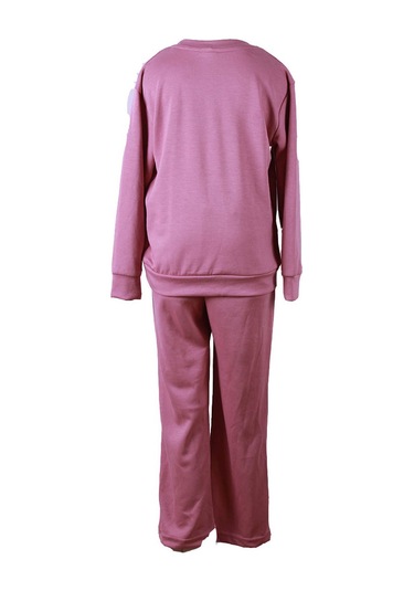 Trender Pudra Kız Çocuk Alt-üst Takım O Yaka Modal Pudra