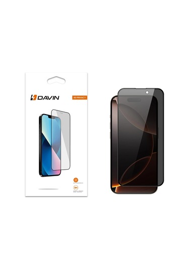 Apple, Uyumlu iPhone 16 Pro Max Davin 5d Privacy Cam Ekran Koruyucu