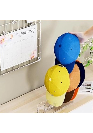 Suntek Şapka Depolama Rafı Masaüstü 2-adet-şeffaf-4mm