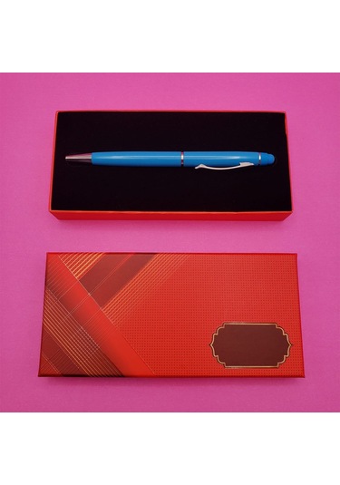 Larimar Kutulu Metal Turkuaz Kalem - 9072147913292lmr