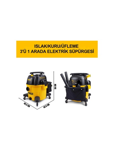 Dewalt Dxv34p-qt 960w 34lt Islak Ve Kuru Elektrikli Süpürge