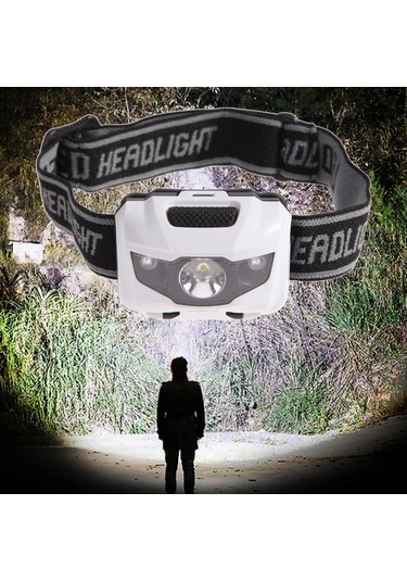 Homyl El Feneri Dış Mekan Far Led Koşu Kamp Bisiklet Beyaz Beyaz