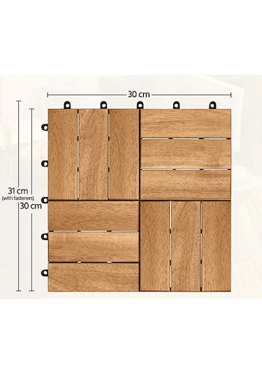 Koçtaş 30 x 30 Ahşap Yer Karosu - 4 Adet