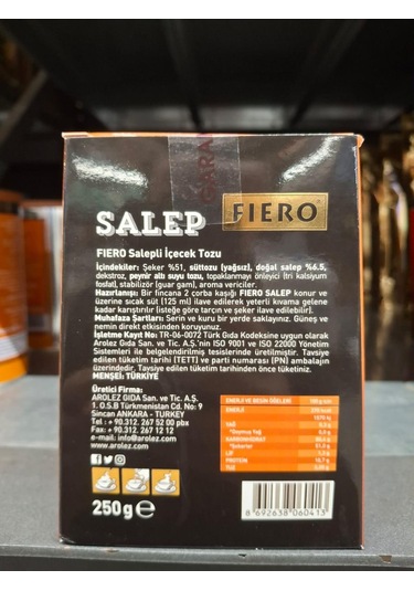 Fiero Salep 250 Gr X 4 Adet