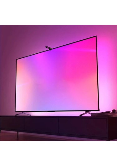 Honeybeeshop Usb Uyumlu Rgbıc Tv Sensörü 3.8m Usb5v Dizüstü Bilgisayar Lambası Rgb Tv Arka Işık Şeridi Ar Renk Sensörlü 3.81 5.0 Metre Uygulama Müzik Senkronizasyonu 139.7 215.9 Cm Ekranlar İçin