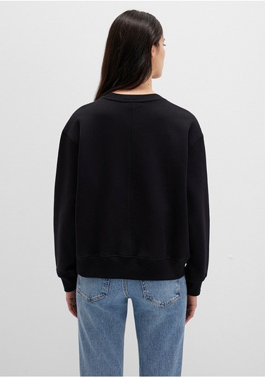 Mavi Kadın Bisiklet Yaka Sweatshırt Siyah 1s10390-900 Siyah