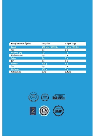 Vitalest Glutamin Pure / Micronized Form 300 Gr.