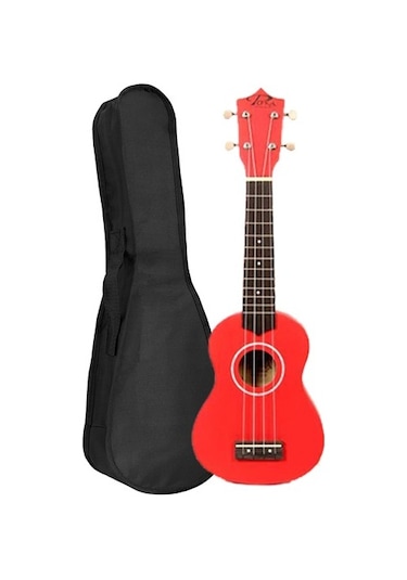 Puka UK-21RD Soprano Ukulele Kırmızı + Kılıf