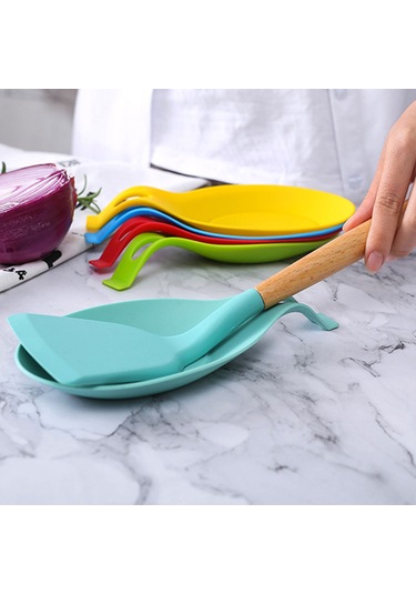 Aubyhe Kahverengi Silikon Kaşık Tutucu 20cm - Isıya Dayanıklı, Temizliği Kolay, Mutfak Düzenleyici Alet