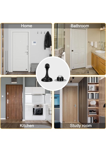 Geeroyoo Manyetik Kapı Tutucu: Duvar Ve Kapı Koruyucu, Güçlü Mıknatıs, Kolay Kurulum, Geniş Kullanım Alanı