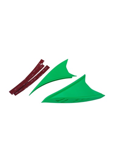 Motospartan Kask Boynuzu Yeşil Yarışçı Tipi