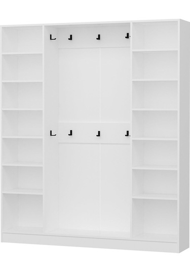 Minar Kale210 4 Kapaksız 2 Bölme Raf Portmanto Beyaz