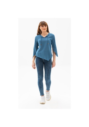 Rodos Gofre Bluz İndigo indg