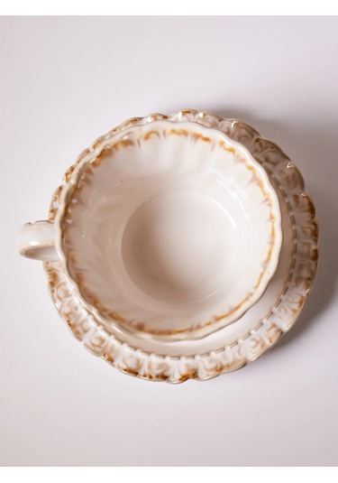 Aberu Shop Çay/kahve Takımı Fincan Ve Tabak Seti 250 Ml. 446807213 Beyaz