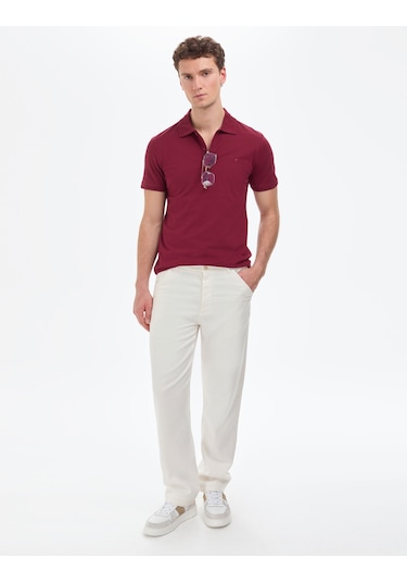 Pierre Cardin Erkek Bordo Tişört Basic 50325323-vr014