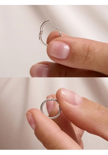 Zoloto Russkih Piercing Halka 925 Ayar Gümüş 152136995 Gri