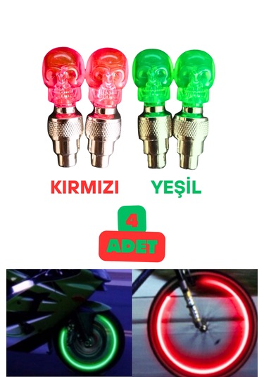2 Çift Hareket Sensörlü Led Işıklı Sibop Kafatası Şekilli