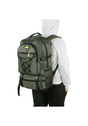 Strong Büyük Boy Körüklü Sırt Çantası, Dağcı Kamp Sırt Çantası Haki Yeşil