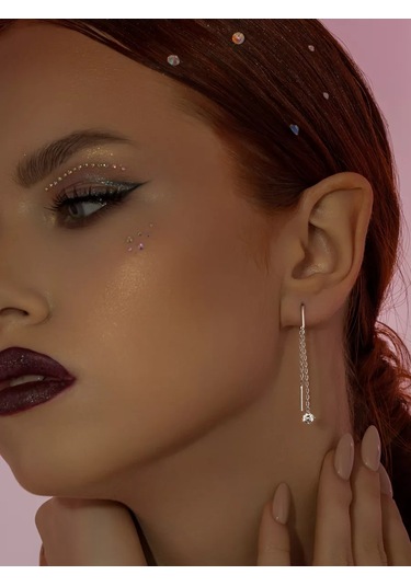925 Lıght Gümüş Uzun Küpeler, Mücevherler 136015657 Diğer