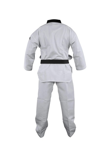 Adidas ADI-START Siyah Yaka Taekwondo Müsabaka Elbisesi Beyaz