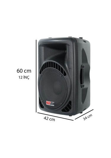 Lastvoice Ample-12ap Taşınabilir Seyyar Portatif Mikrofonlu Elektrikli Ses Sistemi Hoparlör 800 Watt