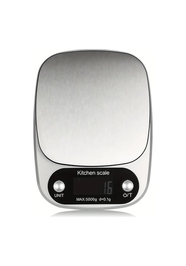 Trendooze Gaojunshop01 5000g Pil Led Mutfak Terazisi - Gümüş Gri Gri