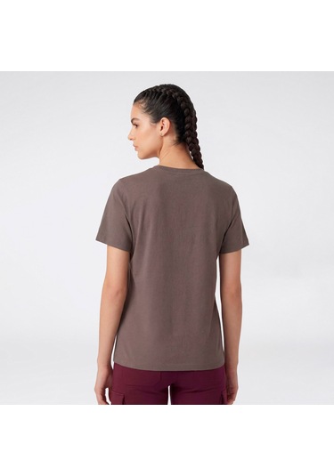 Champion Ss Regular Fit Kadın Gri T-shirt 118382 2800153