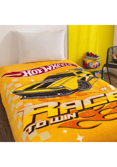 Lisanslı Hot Wheels Rise Tek Kişilik Battaniye 000000001500222949 Çok Renkli