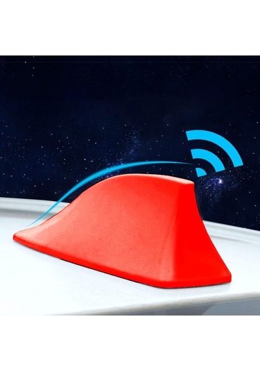 Trendooze Homyl Köpekbalığı Yüzgeci Kırmızı - Çoğu Sedan/suv İçin