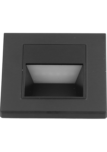 Hangfox Gömülü Led Merdiven Işığı 1.5w 3000k Sıcak Beyaz Sabit Aydınlatma Abs Akrilik Merdiven Koridor Aydınlatıcısı Siyah 85-220v Siyah