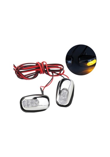 Sarı 1 Çift Otomatik Ön Cam Ön Cam Led Işık Püskürtme Jet Nozulu Silecek Yıkama Lambası