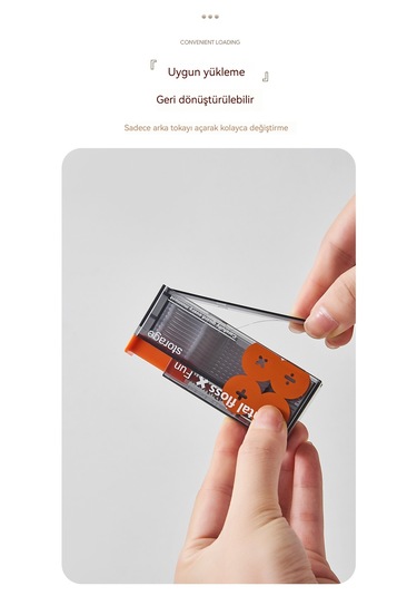 Taşınabilir Diş İpi Kutusu Otomatik Olarak Açılır - Siyah