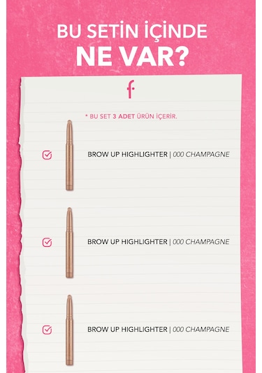 Flormar Brow Up Asansörlü Kalem Aydınlatıcı Seti 010 Champagne