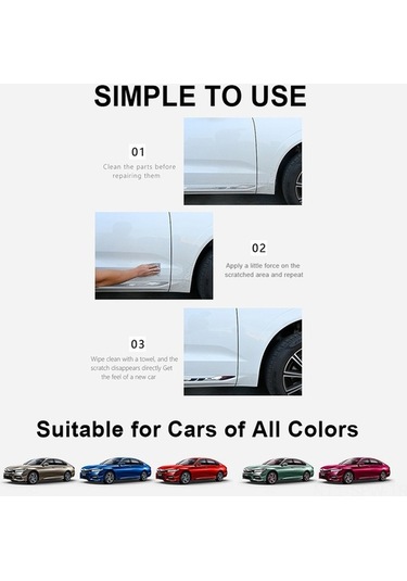 Tongxida Nano Mikrofiber Araç Çizik Giderici - 2'li Paket, Hafif Onarım, Swirl Kaldırıcı