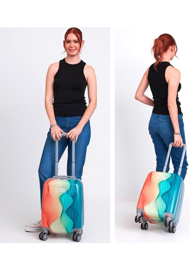 Coral High Minik Boy Çocuk Valizi Renkli Desenli 16762