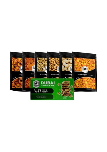 One Chocolate Karışık Kuruyemiş 6'lı + Dubai Çikolatası Seti 100 G