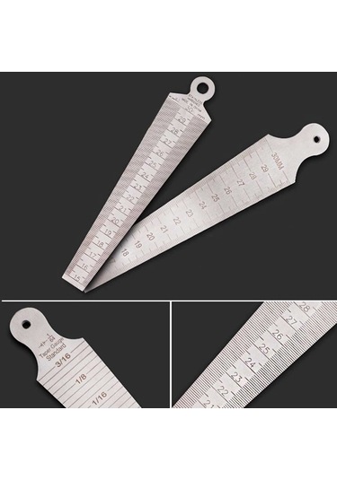 Dancemonkey Kama Feeler 15-30mm Paslanmaz Çelik Cetvel Muayene Konik Ölçer Diğer