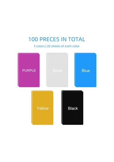 Two Trees İsim Plakası Alüminyum Kart Çok Renkli Kartvizitler 100 Adet