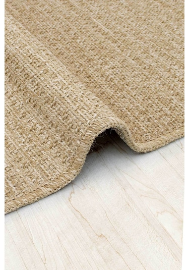 Sisal Hasır Dokuma Halı Makinede Yıkanabilir Kaymaz Tabanlı Kolay Temizlenen Halı Ssl02 Bej