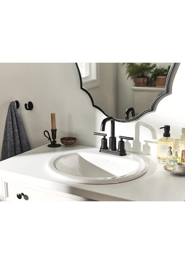 Moen Gibson Mat Siyah İki Saplı Orta Set Yüksek Ark Modern Banyo Diğer