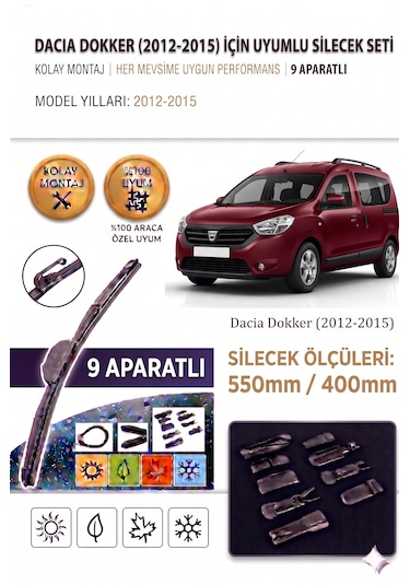 Dacia Dokker Ön Cam Silecek Takımı 2012-2015