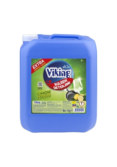 Viking Extra Limon Kokulu Sıvı Bulaşık Deterjanı 4 Kg