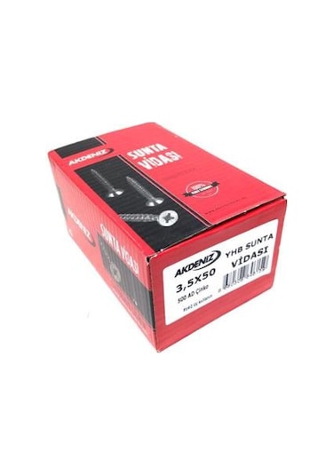 Akdeniz 3.5X50 Sunta Vidası Çinko 500 Adet